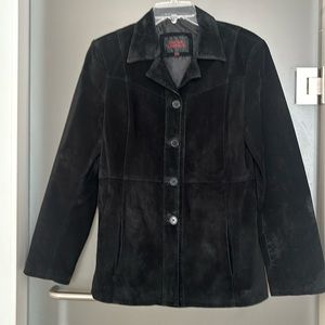 BLACK SUEDE JACKET BY OSCAR LEOPOLD